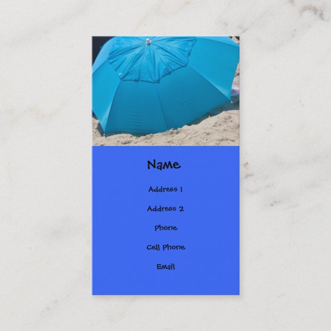 Carte De Visite parapluie de plage (Devant)