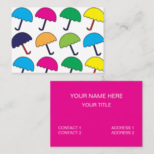 Carte De Visite Parapluie Parapluie Coloré