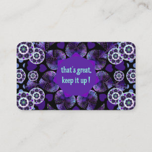 Carte De Visite Parapluie violet & coeurs .7