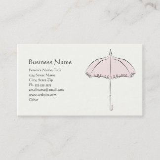 Carte De Visite Parasol rose