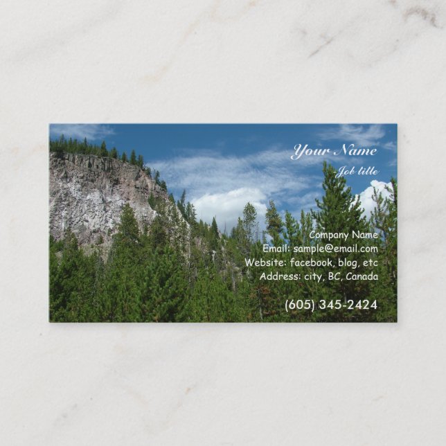 Carte De Visite Parc national de Yellowstone (Devant)