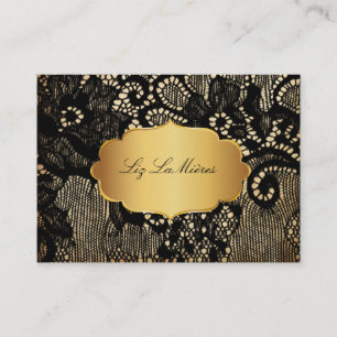 Carte De Visite PARCHEMENT PixDezines VINTAGE NOIR LACE/FAUX