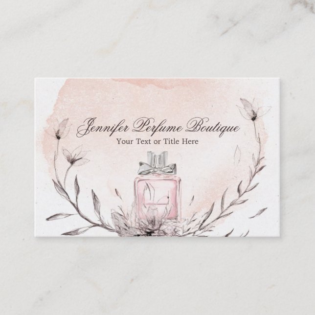 Carte De Visite Parfums Huiles Essentielles de Parfum Écriture Sig (Devant)