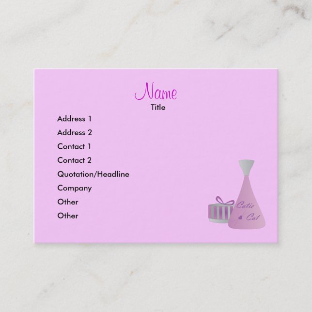 Carte De Visite Parfums marketing (Devant)