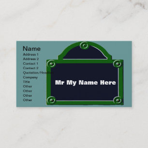 Carte De Visite Paris Signe Modifier Nom
