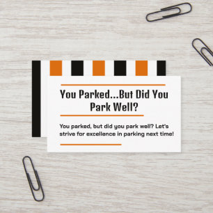 Carte De Visite Parking incorrect