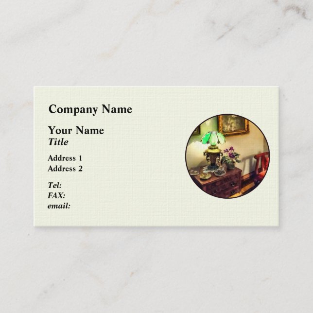 Carte De Visite Parlon douillet avec Lampe Pétale Fleur (Devant)