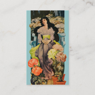 Carte De Visite Parmi les chrysanthèmes