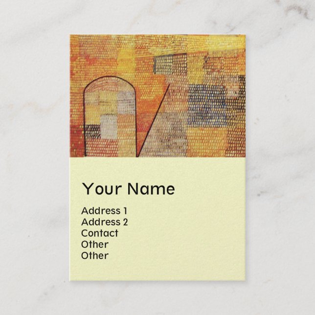 Carte De Visite PARNASSE / ABSTRAIT, papier crème perle (Devant)