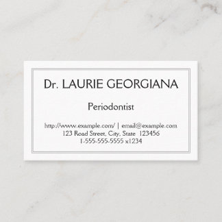 Carte de visite parodontiste simple et à clé faibl