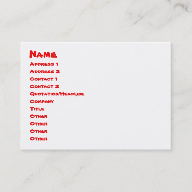 Carte De Visite Parole ! (Devant)