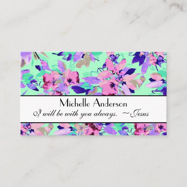 Carte De Visite Paroles de Jésus, je serai toujours avec vous, Flo (Devant)