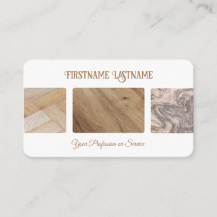 Carte De Visite Parquet de style naturel professionnel