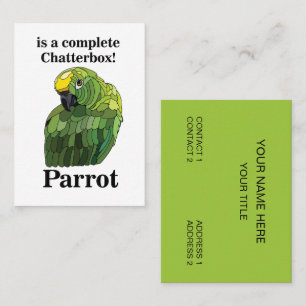Carte De Visite Parrot Bird Chatterbox Funny Tropical