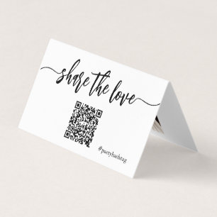 Carte De Visite Partagez les photos du Mariage Love QR Code