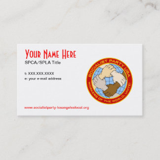 Carte De Visite Parti Socialiste CA/L.A. Cards