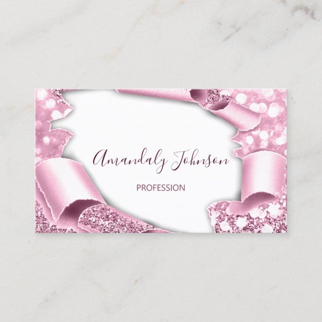 Carte De Visite parties scintillant 3D Maquillage Planificateur d' (Devant)