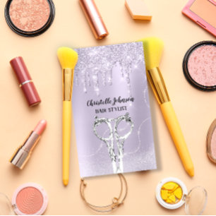 Carte De Visite Parties scintillant à goutte de lavande de la lis