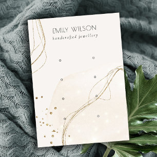 Carte De Visite Parties scintillant Abstraite Ivoire Or 4 Étui É