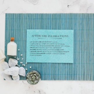 Carte De Visite Parties scintillant Aqua eyelash broyeur Instructi