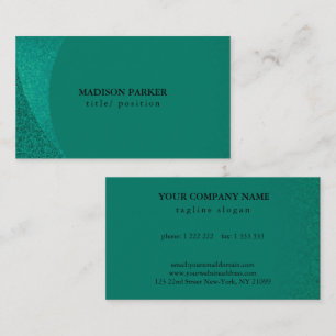 Carte De Visite Parties scintillant blanche et verte
