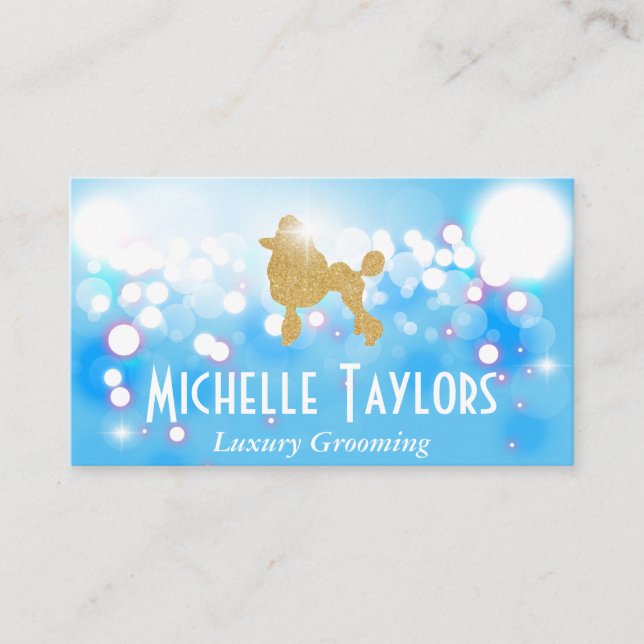 Carte De Visite Parties scintillant | Bokeh Glow Shimmer (Devant)