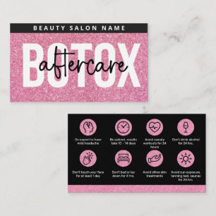 Carte De Visite Parties scintillant Botox Rose Instruction de remp