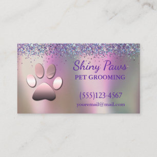 Carte De Visite Parties scintillant branchée Shimmer Chien Paw Ser