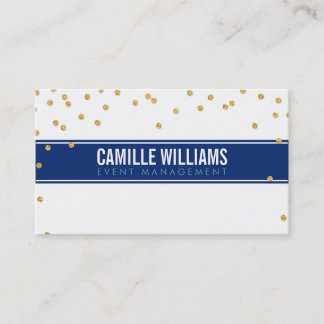 Carte De Visite Parties scintillant brillante or brillant confetti