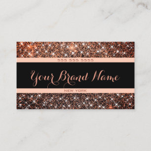 Carte De Visite Parties scintillant brillante Rose foncé or
