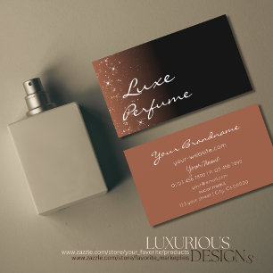 Carte De Visite Parties scintillant Brown beige noir Etoiles Eléga