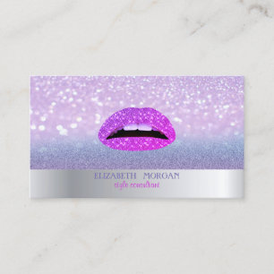 Carte De Visite Parties scintillant Cool moderne Bokeh Ombre Lips