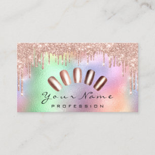 Carte De Visite Parties scintillant d'art Nails Dérives de manucu
