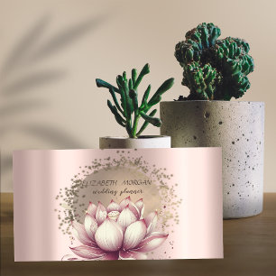 Carte De Visite Parties scintillant de Confetti Or de luxe Lotus M