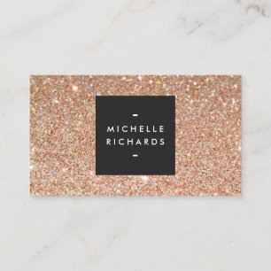 Carte De Visite Parties scintillant de cuivre glamour Beauté moder