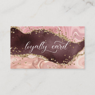 Carte De Visite Parties scintillant de fidélité Marbre 5 clous Las