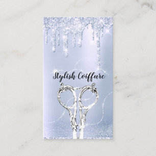 Carte De Visite Parties scintillant de la liste de cheveu Coiffure