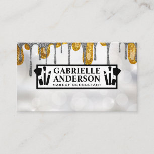 Carte De Visite Parties scintillant de maquillage Artiste de maq