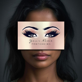 Carte De Visite Parties scintillant de maquillage Eyebrow Eyes Las