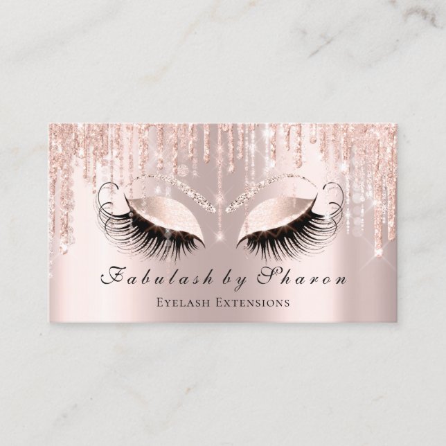 Carte De Visite Parties scintillant de maquillage Eyelash Sparkly  (Devant)