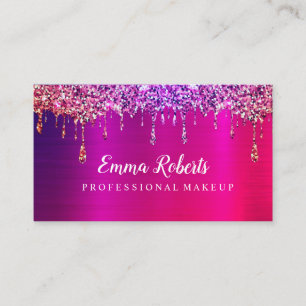 Carte De Visite Parties scintillant de maquillage professionnel