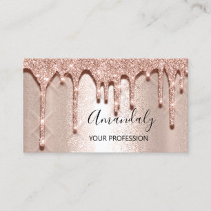 Carte De Visite Parties scintillant de Rose de maquillage professi