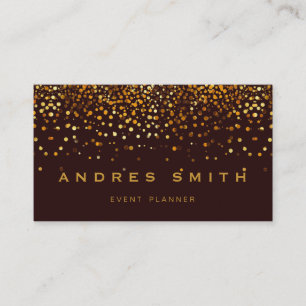 Carte De Visite Parties scintillant d'or Faux Foil Confetti