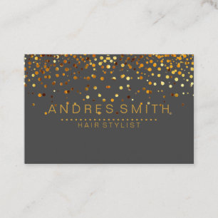 Carte De Visite Parties scintillant d'or gris Faux Foil Confetti L