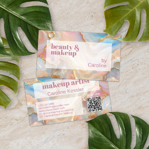 Carte De Visite Parties scintillant d'or Marbre Art Motif scannabl