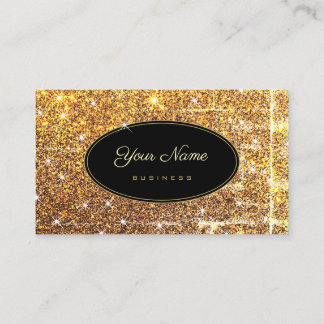 Carte De Visite Parties scintillant Dorée Glam Lumineuses Élégante