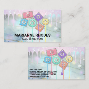 Carte De Visite Parties scintillant Drip Bokeh Bouteilles polona