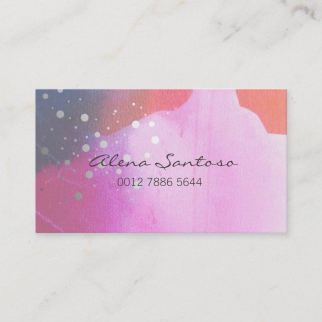 Carte De Visite Parties scintillant élégante (Devant)