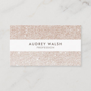 Carte De Visite parties scintillant élégante Champagne rose Blan