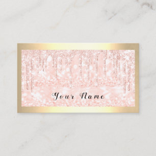 Carte De Visite Parties scintillant encadrée Drives maquillage Art